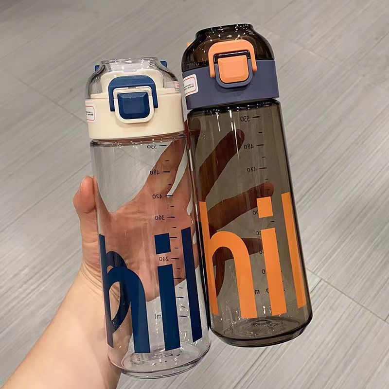 High-Capacity Portable Sports Water Bottle with Straw