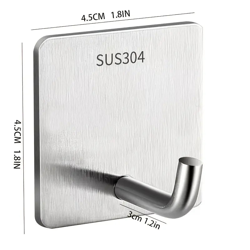 Set of 3 Multifunctional Stainless Steel Kitchen Hooks