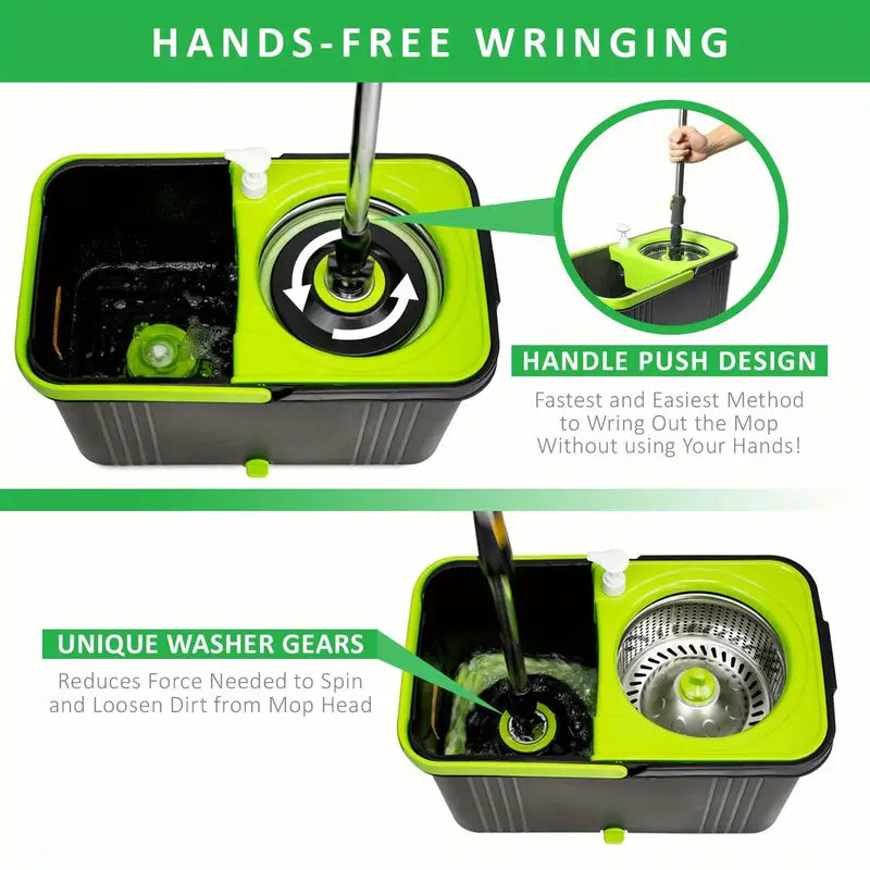 360° Rotating Microfiber Spin Mop Replacement Head