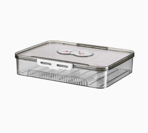 Clear Dumpling Storage Container with Lid - Stackable Food Organizer Box