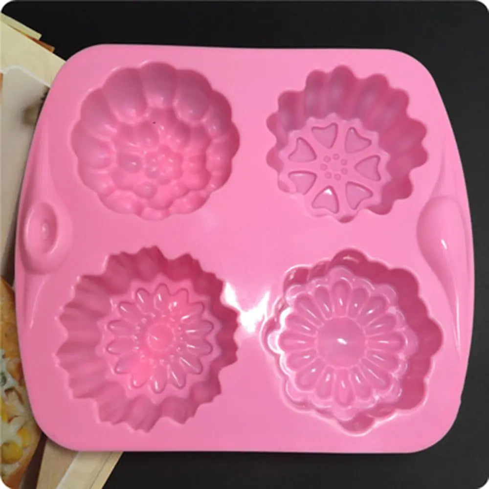 Creative Silicone Flower Cake Mold for DIY Pudding