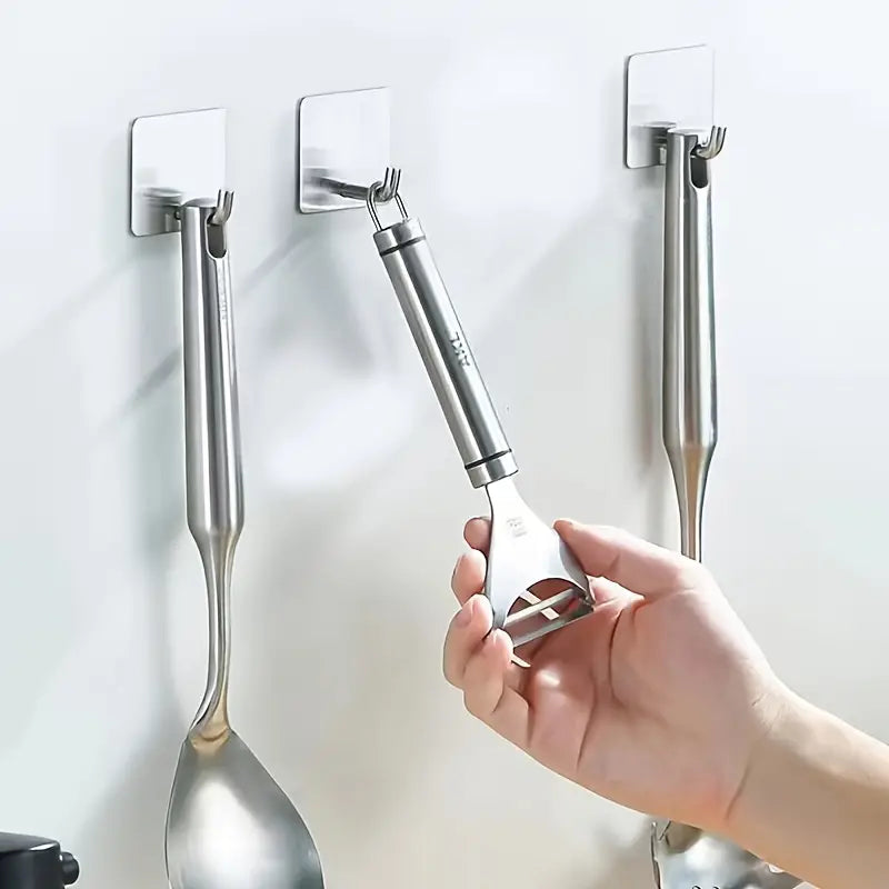 Set of 3 Multifunctional Stainless Steel Kitchen Hooks