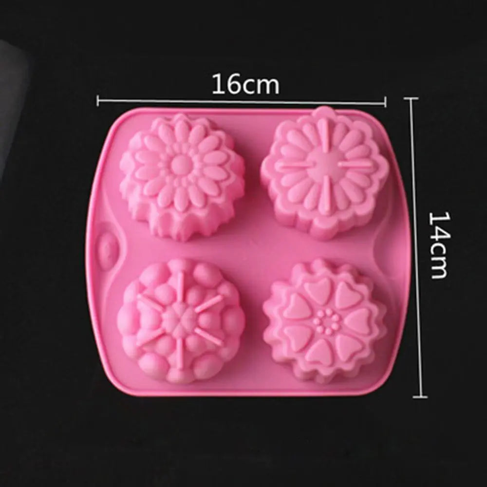 Creative Silicone Flower Cake Mold for DIY Pudding