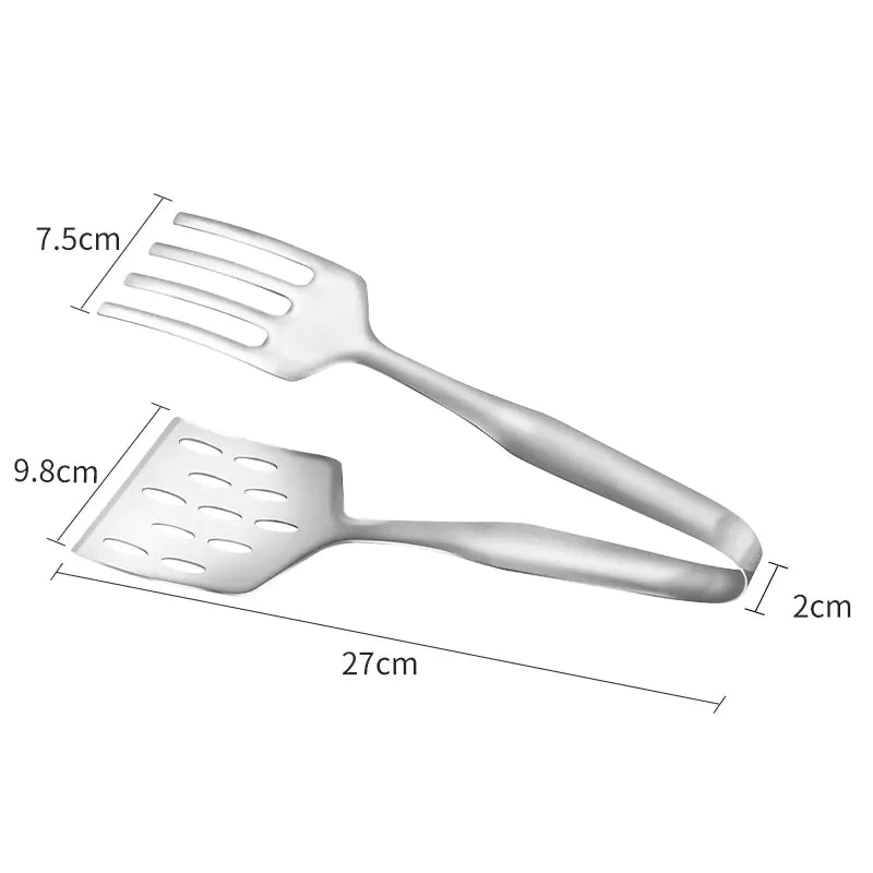 Stainless Steel BBQ Spatula and Food Clip Utensils