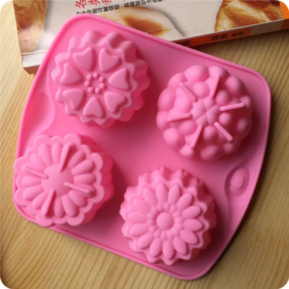Creative Silicone Flower Cake Mold for DIY Pudding