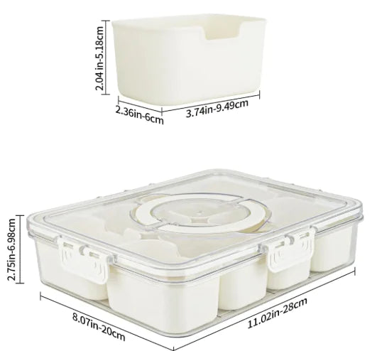 Food Storage Lunch Box Set - BPA-Free Plastic Containers with Lids (2 Pack)