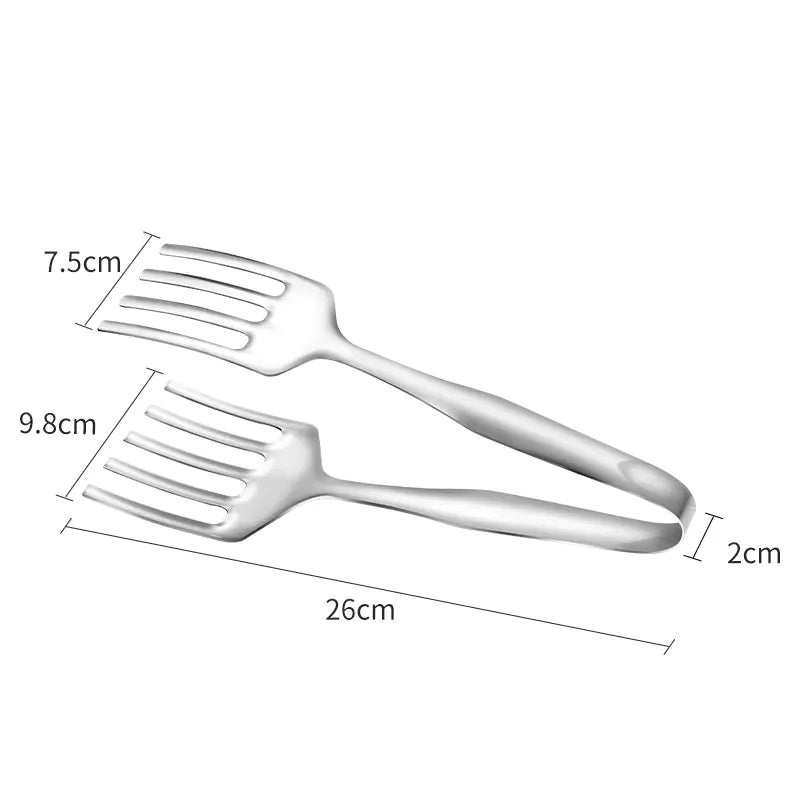 Stainless Steel BBQ Spatula and Food Clip Utensils