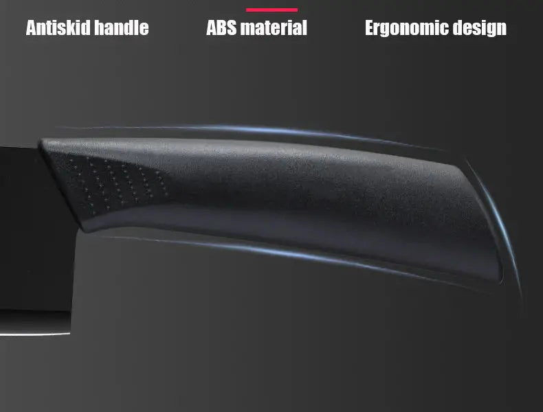 Set of 2 Stainless Steel Kitchen Knives with Black Blades