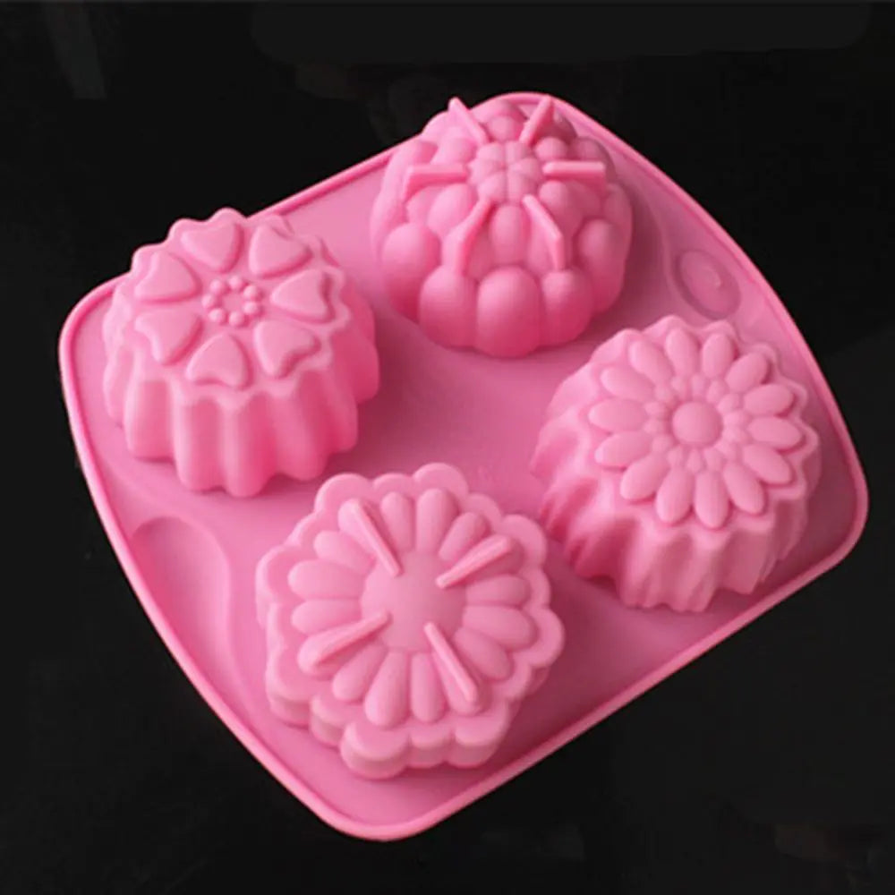 Creative Silicone Flower Cake Mold for DIY Pudding