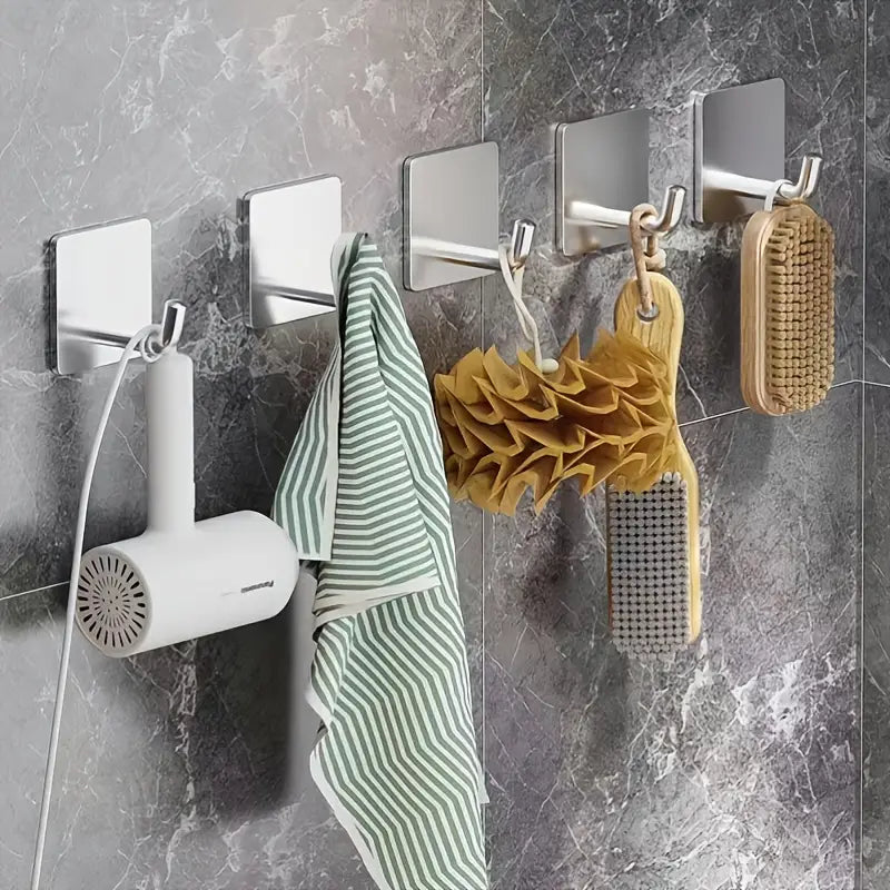 Set of 3 Multifunctional Stainless Steel Kitchen Hooks