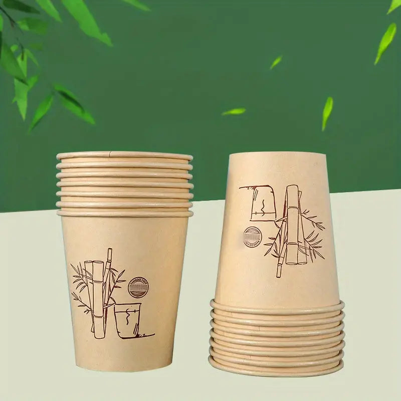 9 Oz Thickened Bamboo Fiber Disposable Paper Cups (1pc)