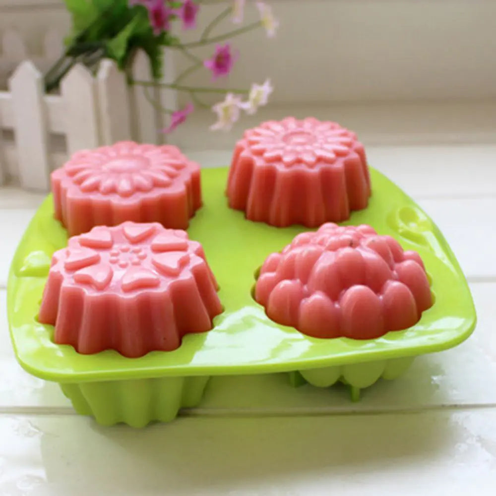 Creative Silicone Flower Cake Mold for DIY Pudding