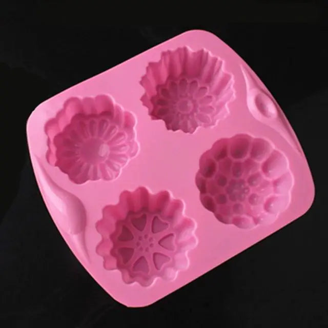 Creative Silicone Flower Cake Mold for DIY Pudding
