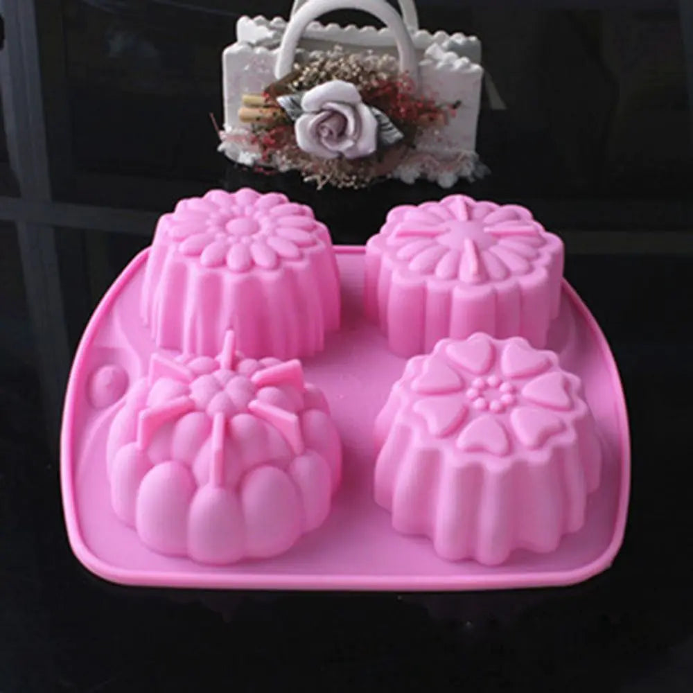 Creative Silicone Flower Cake Mold for DIY Pudding