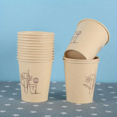 9 Oz Thickened Bamboo Fiber Disposable Paper Cups (1pc)