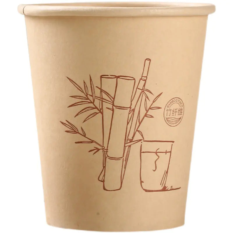 9 Oz Thickened Bamboo Fiber Disposable Paper Cups (1pc)